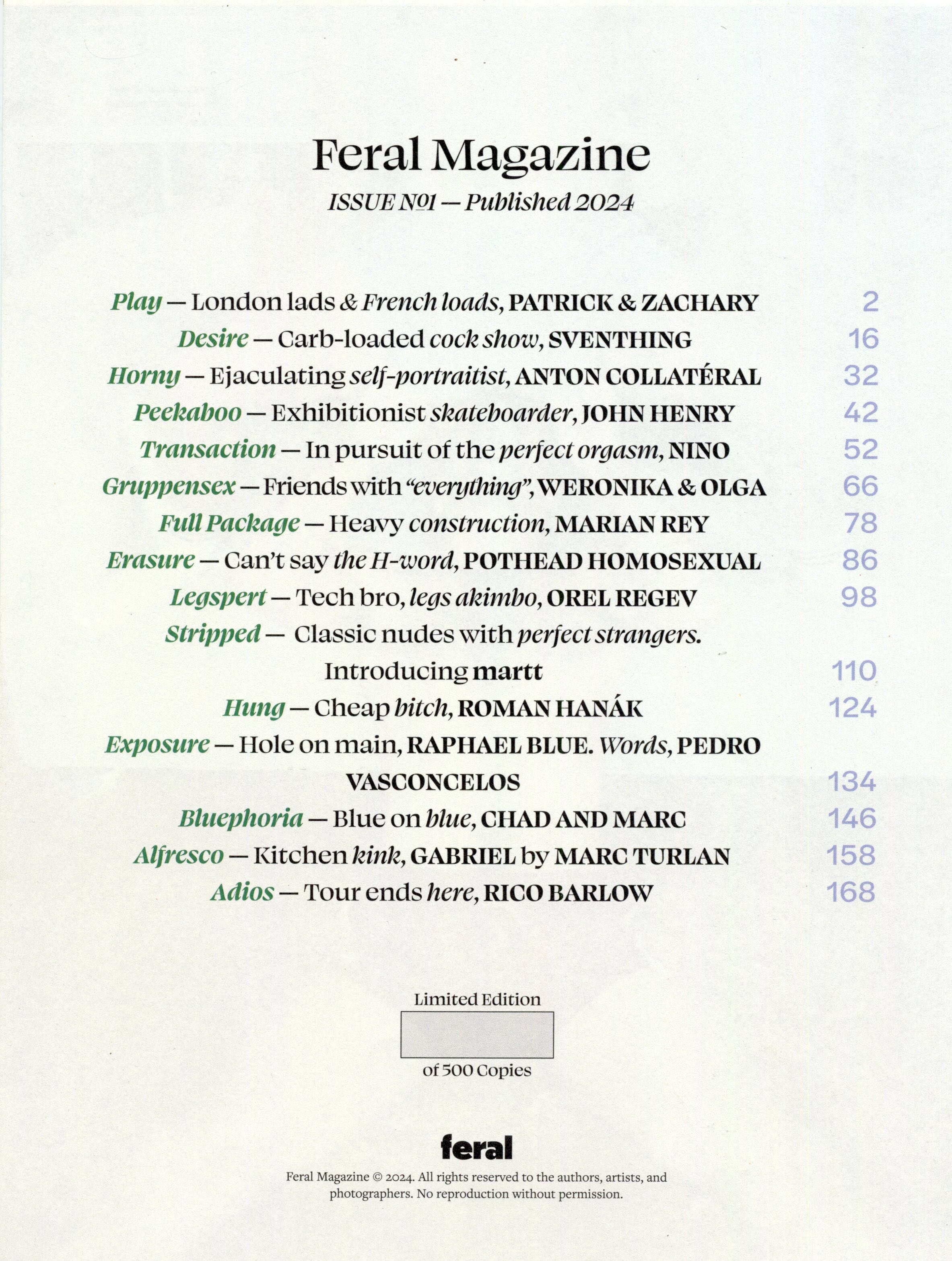 Feral Issue One—John Henry Cover